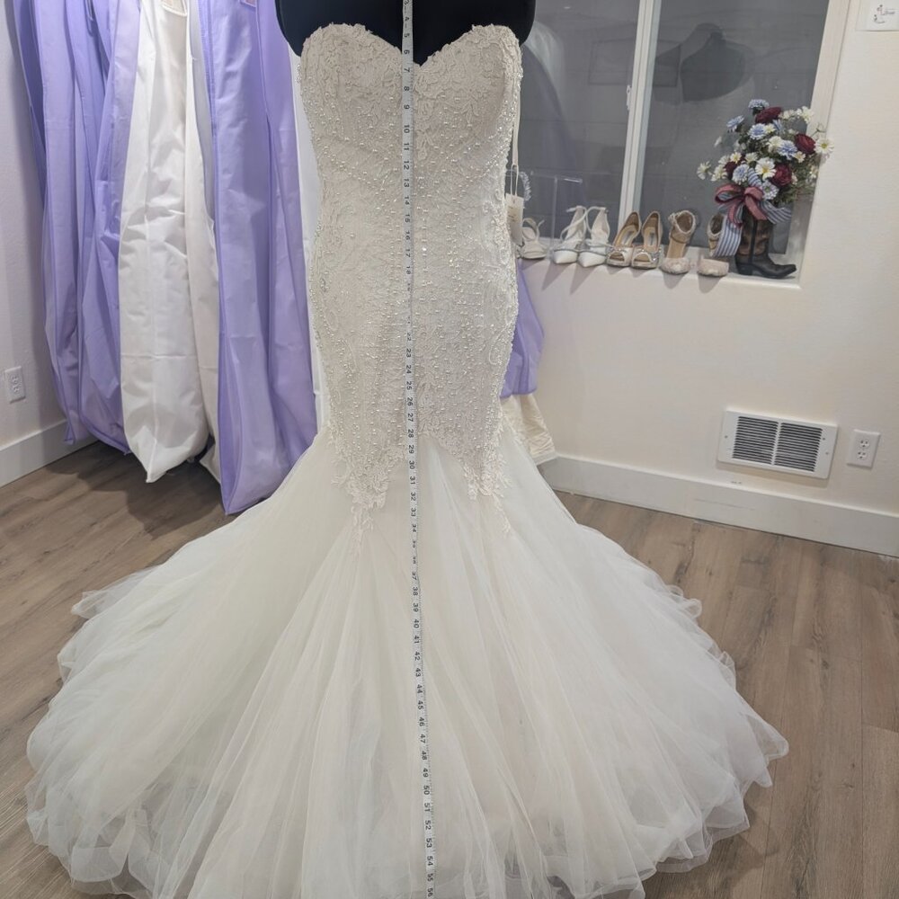 Justin Alexander 9784 Size 16 Ivory/Pearl - Picture 9 of 14